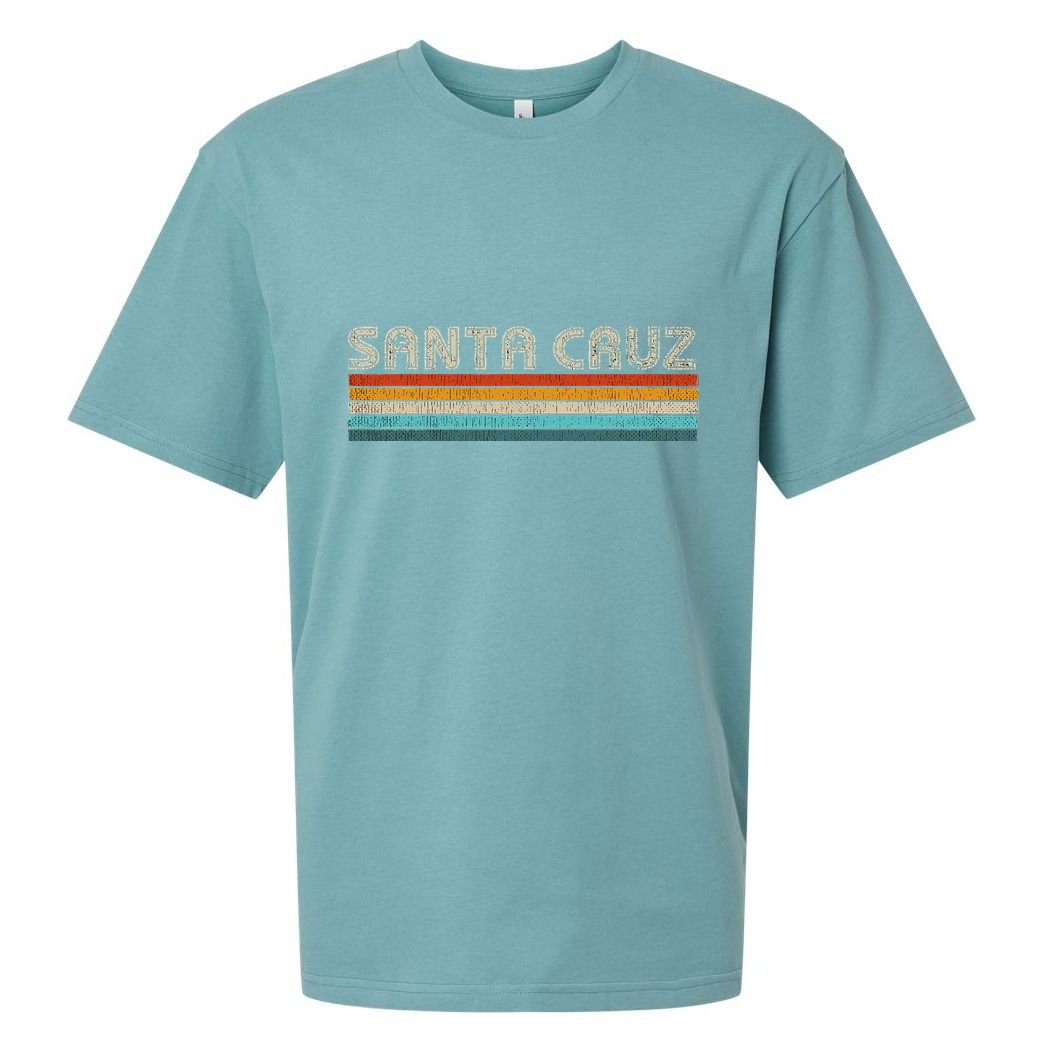 Vintage Retro Santa Cruz California Souvenir Santa Cruz Sueded Cloud Jersey T-Shirt