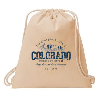 Vintage Retro Style Colorado Sweatshirt.png Drawstring Bag