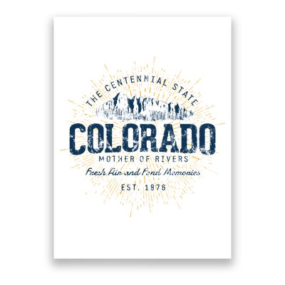 Vintage Retro Style Colorado Sweatshirt.png Poster