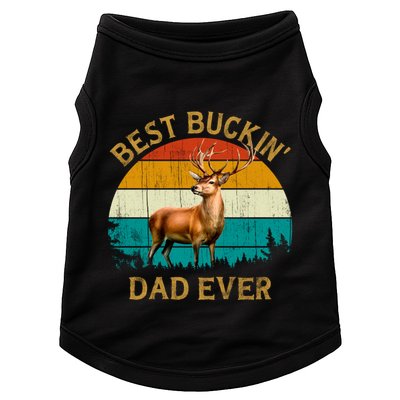 Vintage Retro Style Whitetailed Deer Best Buckin Dad Ever Great Gift Doggie Tank