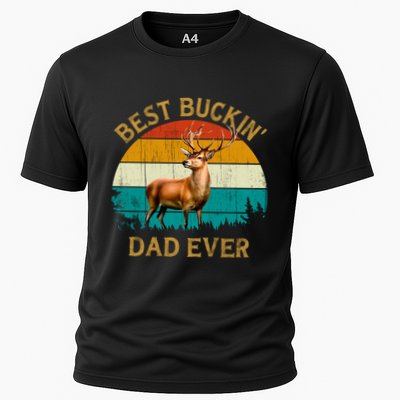 Vintage Retro Style Whitetailed Deer Best Buckin Dad Ever Great Gift Performance Shirt