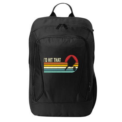 Vintage Retro Sunset Paddle I'd Hit That Pickleball Players City Backpack