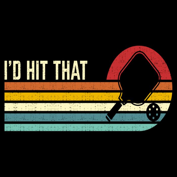 Vintage Retro Sunset Paddle I'd Hit That Pickleball Players Backpack