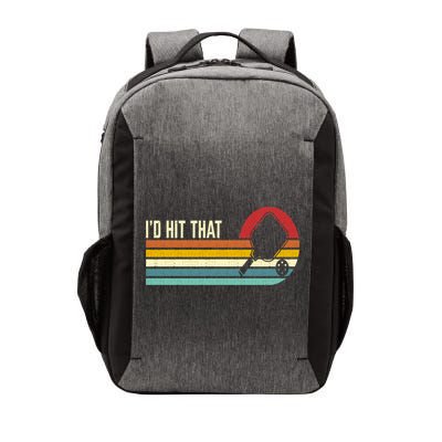 Vintage Retro Sunset Paddle I'd Hit That Pickleball Players Vector Backpack