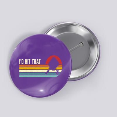 Vintage Retro Sunset Paddle I'd Hit That Pickleball Players Button