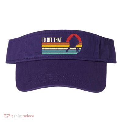 Vintage Retro Sunset Paddle I'd Hit That Pickleball Players Visor