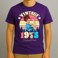 Vintage Rosie The Riveter 1975 Original Parts 50th Birthday T-Shirt