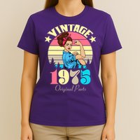 Vintage Rosie The Riveter 1975 Original Parts 50th Birthday T-Shirt