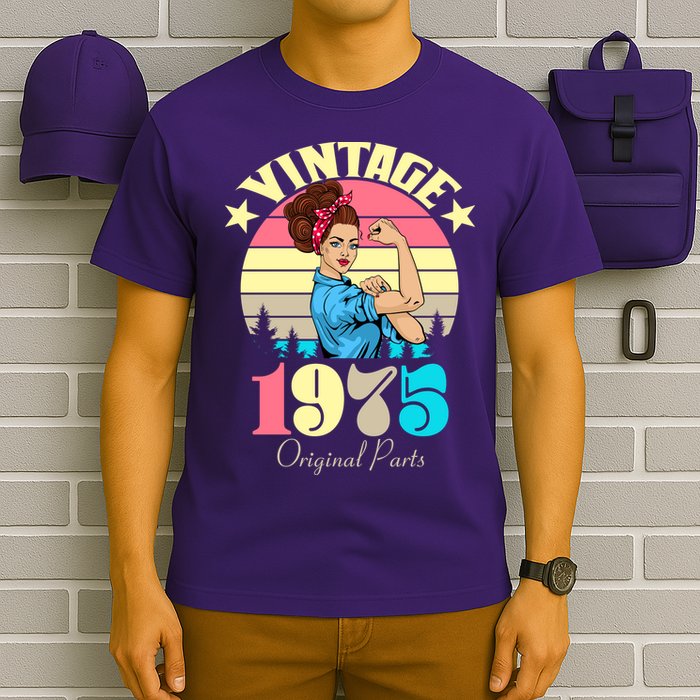 Vintage Rosie The Riveter 1975 Original Parts 50th Birthday T-Shirt