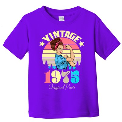 Vintage Rosie The Riveter 1975 Original Parts 50th Birthday Toddler T-Shirt