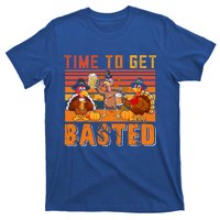 Vintage Retro Time To Get Basted Three Turkeys Ing Beer Gift T-Shirt