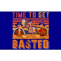 Vintage Retro Time To Get Basted Three Turkeys Ing Beer Gift Bumper Sticker