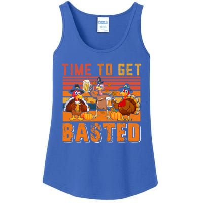 Vintage Retro Time To Get Basted Three Turkeys Ing Beer Gift Ladies Essential Tank