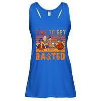 Vintage Retro Time To Get Basted Three Turkeys Ing Beer Gift Ladies Essential Flowy Tank