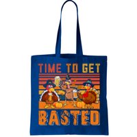 Vintage Retro Time To Get Basted Three Turkeys Ing Beer Gift Tote Bag