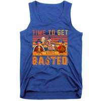 Vintage Retro Time To Get Basted Three Turkeys Ing Beer Gift Tank Top