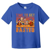 Vintage Retro Time To Get Basted Three Turkeys Ing Beer Gift Toddler T-Shirt