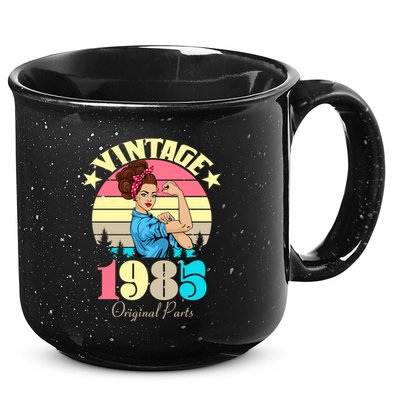 Vintage Rosie The Riveter 1985 Original Parts 40th Birthday 15oz Campfire Ceramic Mug