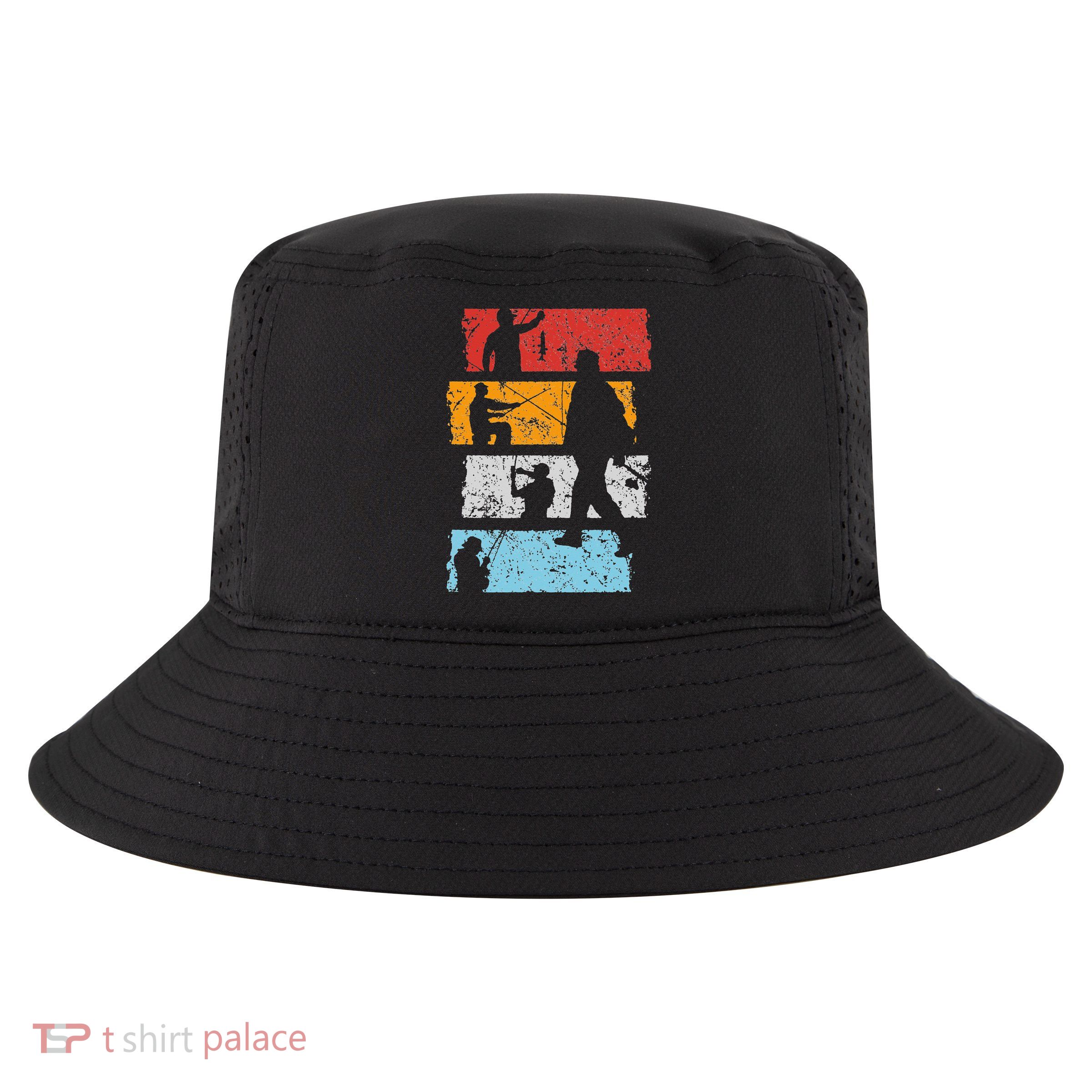 Vintage Retro Trout aquatic Bait Pond saltwater freshwater Cool Comfort Performance Bucket Hat