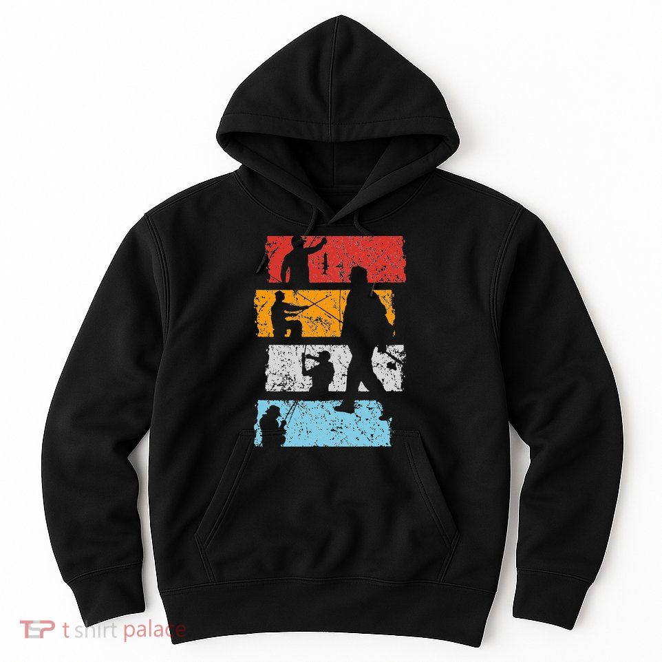 Vintage Retro Trout aquatic Bait Pond saltwater freshwater Hoodie