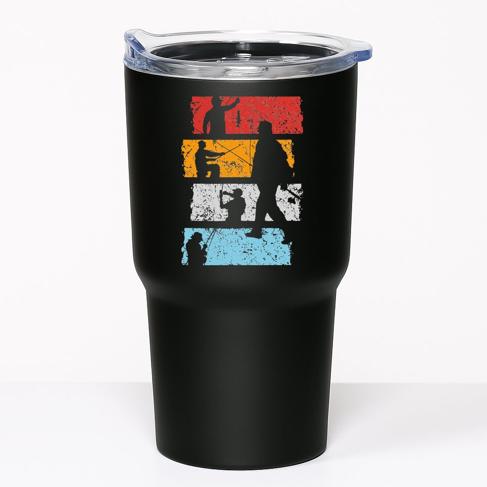 Vintage Retro Trout aquatic Bait Pond saltwater freshwater Tumbler