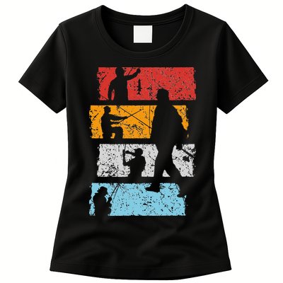 Vintage Retro Trout aquatic Bait Pond saltwater freshwater Womens T-Shirt