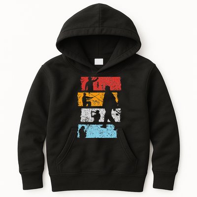 Vintage Retro Trout aquatic Bait Pond saltwater freshwater Kids Hoodie