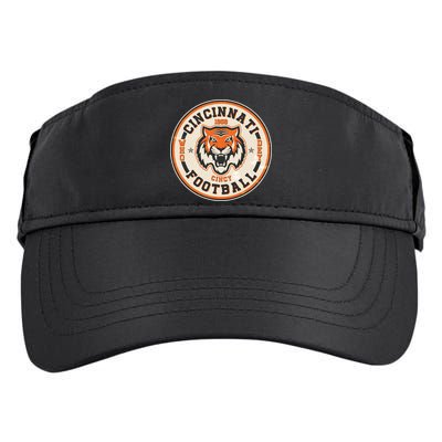 Vintage Roaring Tiger Football Logo Emblem Adult Drive Performance Visor
