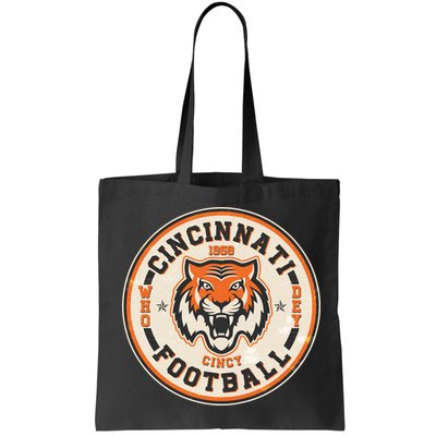Vintage Roaring Tiger Football Logo Emblem Bag