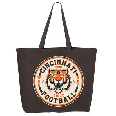 Vintage Roaring Tiger Football Logo Emblem 25L Jumbo Tote