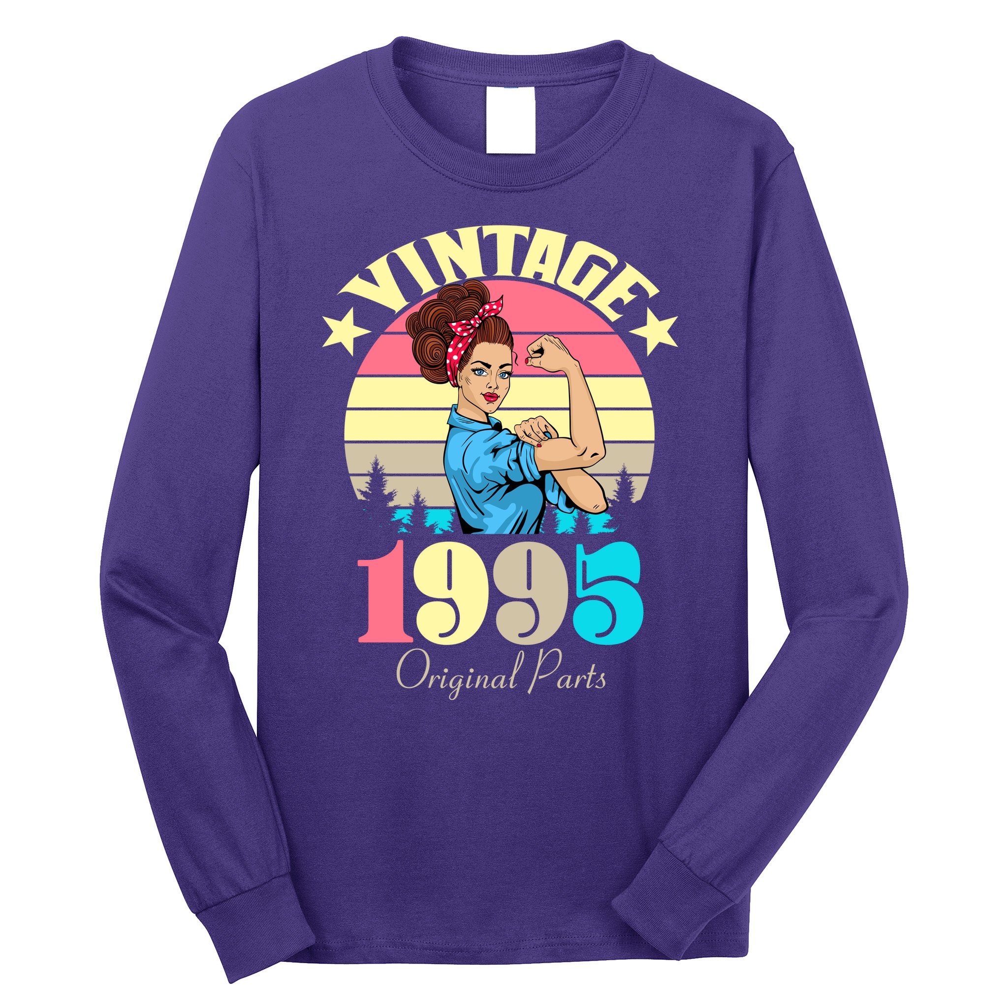Vintage Rosie The Riveter 1995 Original Parts 30th Birthday Long Sleeve Shirt