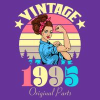 Vintage Rosie The Riveter 1995 Original Parts 30th Birthday Baby Bodysuit