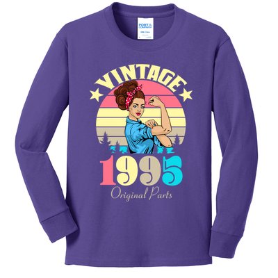 Vintage Rosie The Riveter 1995 Original Parts 30th Birthday Kids Long Sleeve Shirt