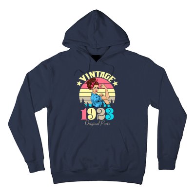 Vintage Rosie The Riveter 1923 Original Parts 100th Birthday Hoodie