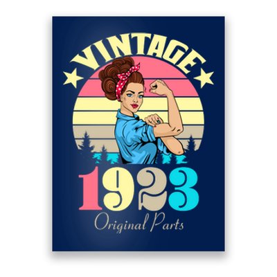 Vintage Rosie The Riveter 1923 Original Parts 100th Birthday Poster