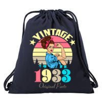 Vintage Rosie The Riveter 1933 Original Parts 90th Birthday Drawstring Bag