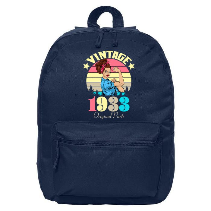 Vintage Rosie The Riveter 1933 Original Parts 90th Birthday 16 in Basic Backpack