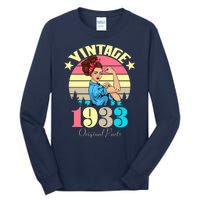 Vintage Rosie The Riveter 1933 Original Parts 90th Birthday Tall Long Sleeve T-Shirt