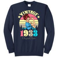 Vintage Rosie The Riveter 1933 Original Parts 90th Birthday Tall Sweatshirt