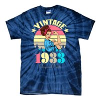 Vintage Rosie The Riveter 1933 Original Parts 90th Birthday Tie-Dye T-Shirt