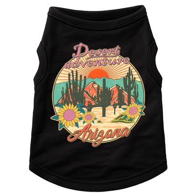 Vintage Retro Travel Arizona Desert Adventure Emblem Doggie Tank
