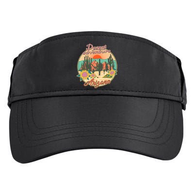 Vintage Retro Travel Arizona Desert Adventure Emblem Adult Drive Performance Visor