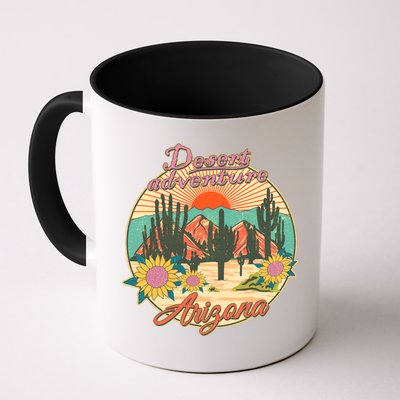Vintage Retro Travel Arizona Desert Adventure Emblem Mug