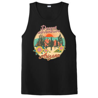 Vintage Retro Travel Arizona Desert Adventure Emblem PosiCharge Competitor Tank