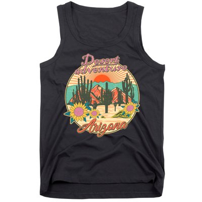 Vintage Retro Travel Arizona Desert Adventure Emblem Tank Top