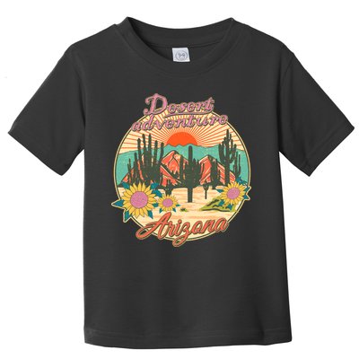 Vintage Retro Travel Arizona Desert Adventure Emblem Toddler T-Shirt