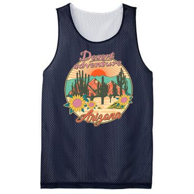 Vintage Retro Travel Arizona Desert Adventure Emblem Mesh Reversible Basketball Jersey Tank