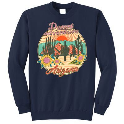 Vintage Retro Travel Arizona Desert Adventure Emblem Tall Sweatshirt