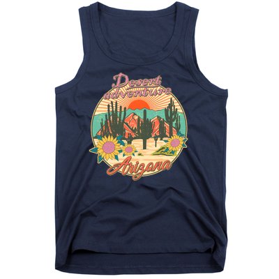 Vintage Retro Travel Arizona Desert Adventure Emblem Tank Top