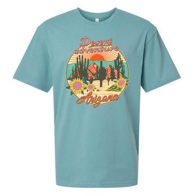 Vintage Retro Travel Arizona Desert Adventure Emblem Sueded Cloud Jersey T-Shirt